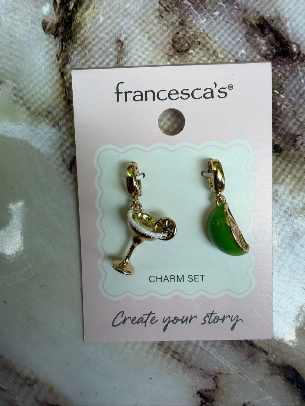 Francesca's Collections Green Cocktail Charm Set